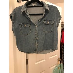 Cropped denim top